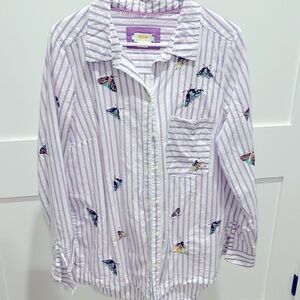 Gorgeous blouse with butterfly patches